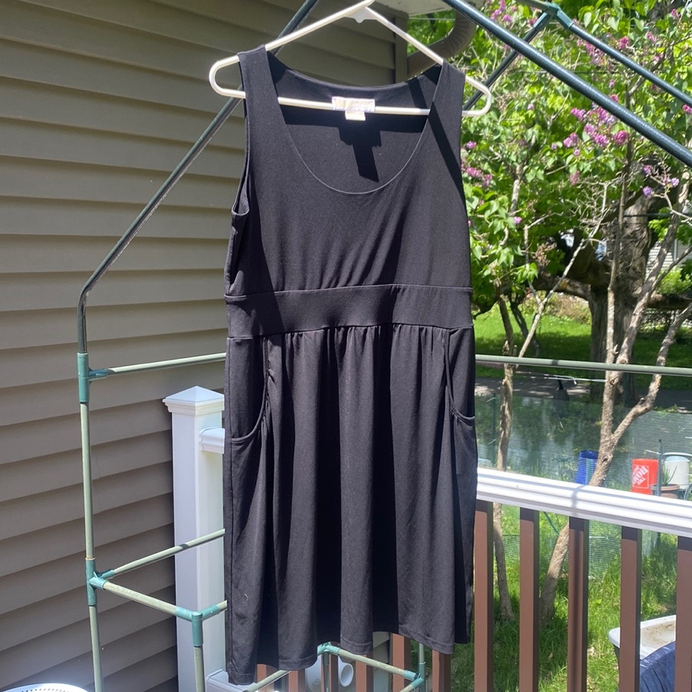 Michael Michael Kors sleeveless black jersey knit dress. EUC M